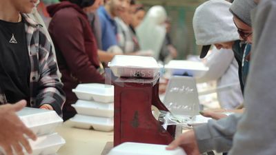 People prepare the meals and drinks in iftar, preparing the iftar, Ramadan Kareem