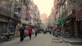 People walking in the street, Ramadan Kareem