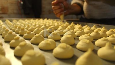 Man making bakeries in store, Ramadan sweets, Ramadan Kareem