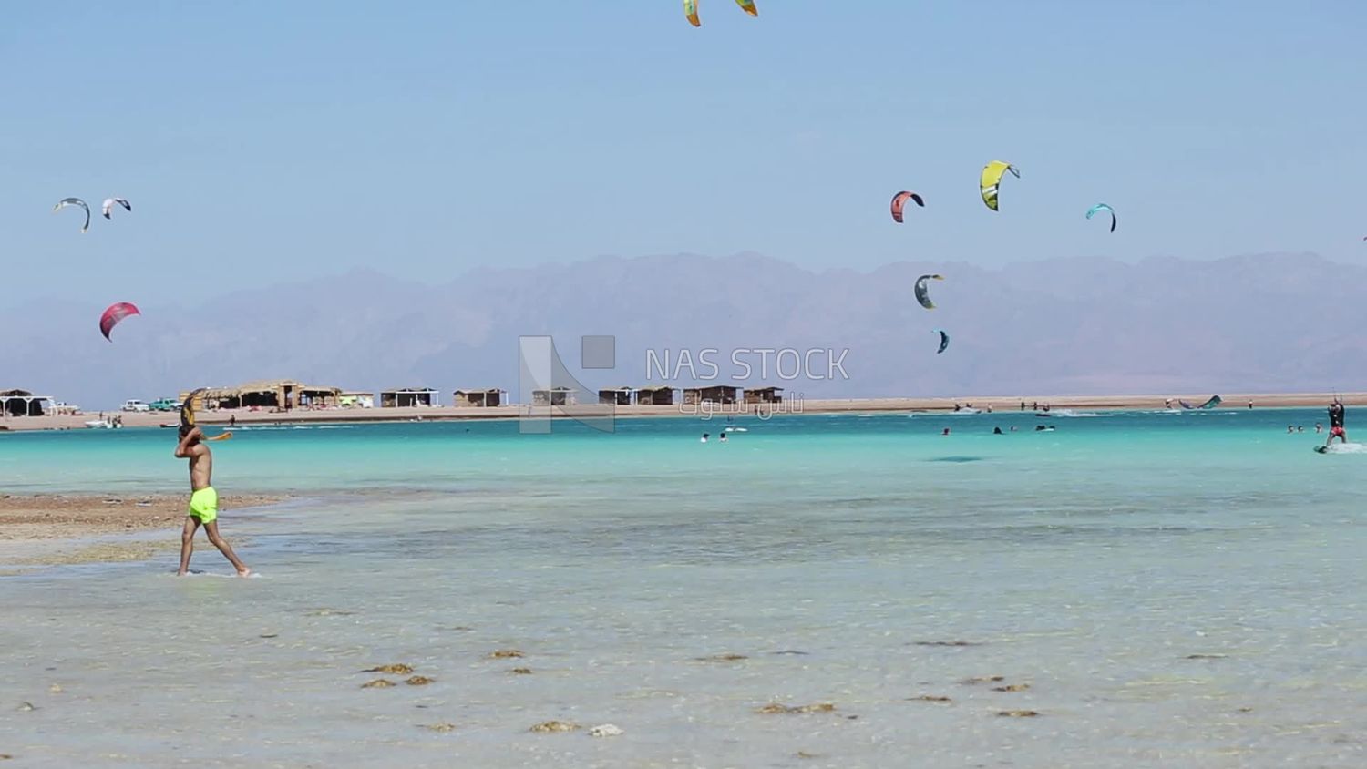 Crowded beach with people