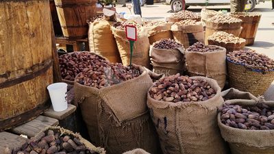 Egyptian grocery store that sells different types of dates