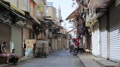 Ataba district in Cairo in the early morning