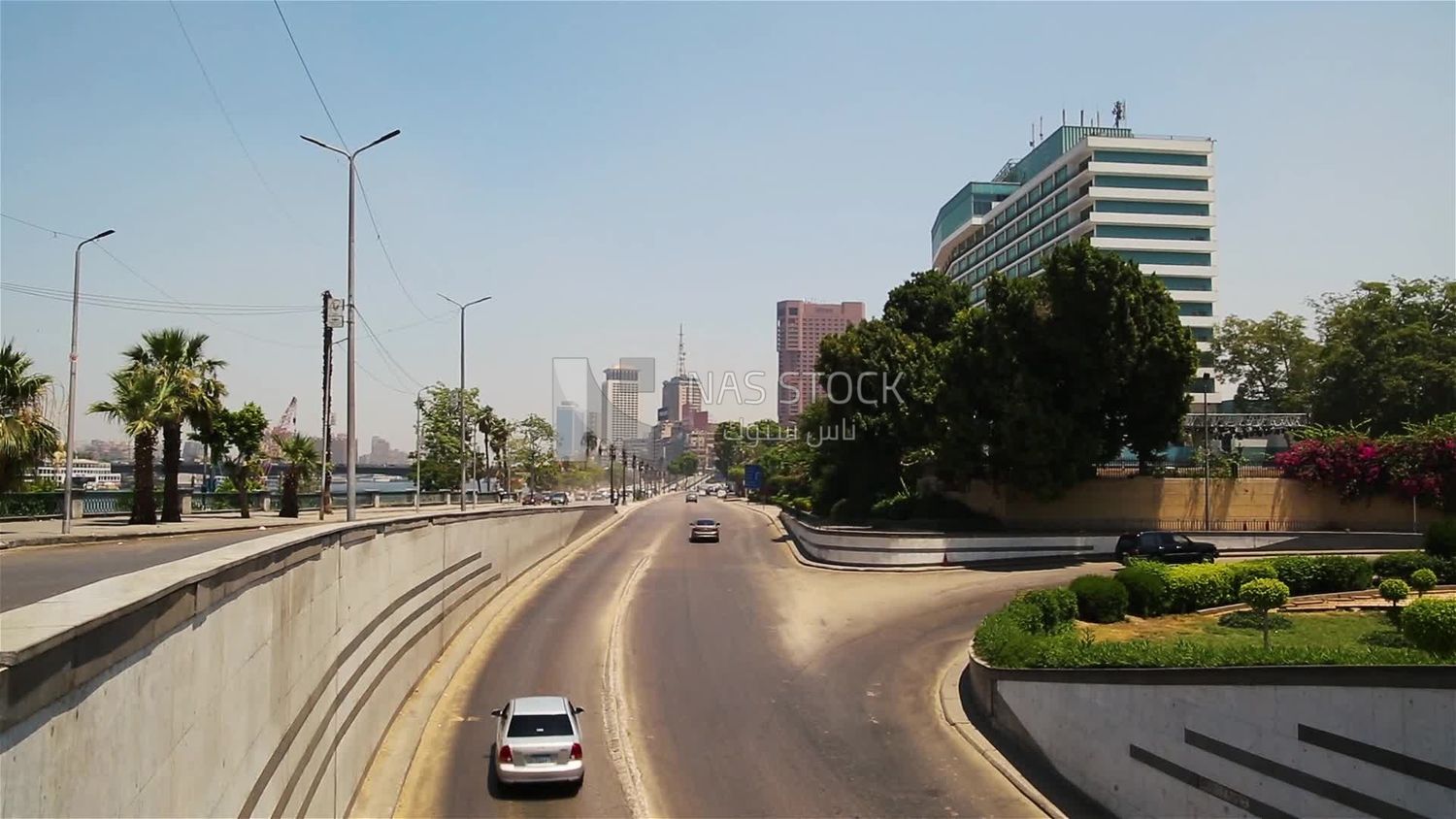 Exit of a car tunnel leading to Tahrir Square in Cairo