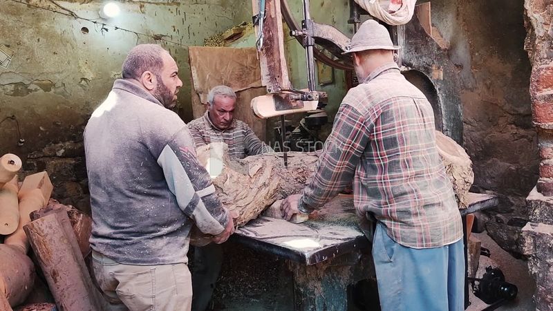 Local workshop for cutting and shaping wood