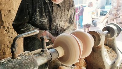 Local workshop for cutting and shaping wood