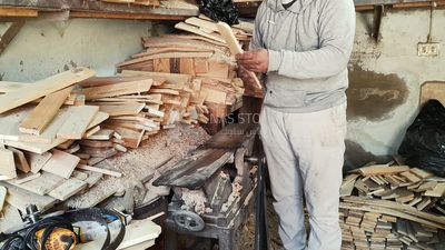 Local workshop for cutting and shaping wood