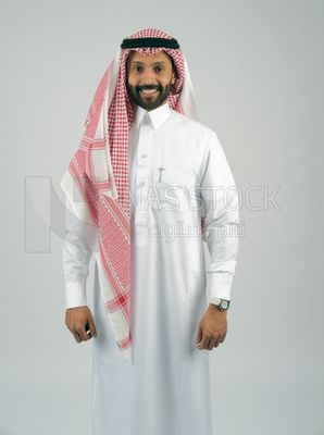Gulf man in Saudi dress