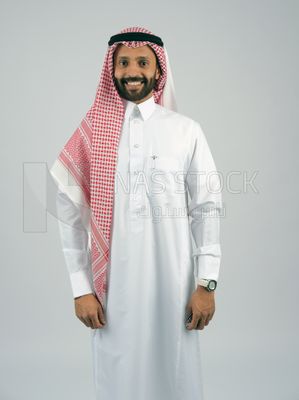Gulf man in Saudi dress
