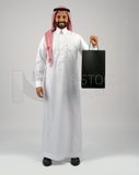 Gulf man holding a shopping bag