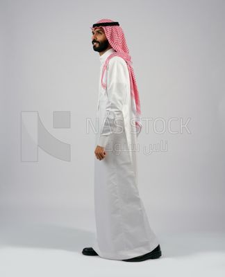Arab Gulf man in Saudi dress