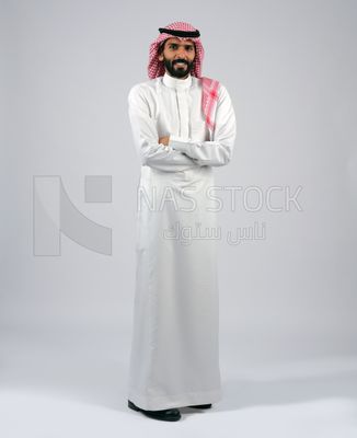 Arab Gulf man in Saudi dress
