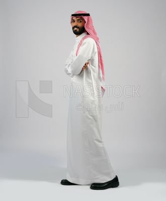 Arab Gulf man in Saudi dress