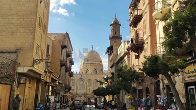 One of the streets leading to Al-Azhar Mosque