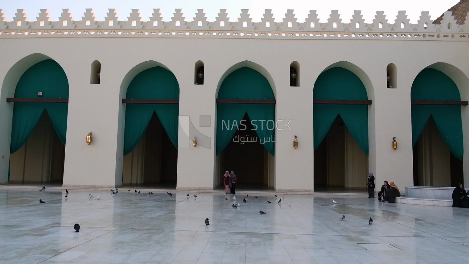 People in Al-Hakim Mosque, by God&#39;s command, tourism in Egypt, tourists, famous mosques in Egypt