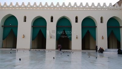 People in Al-Hakim Mosque, by God&#39;s command, tourism in Egypt, tourists, famous mosques in Egypt