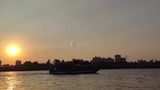 Tourist yacht cruising on the Nile River