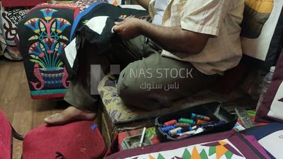 Man working in a handmade workshop