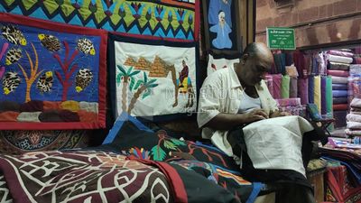 Man working in a handmade workshop