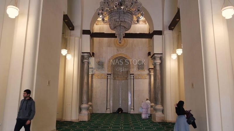 People in Al-Hakim Mosque, by God&#39;s command, tourism in Egypt, tourists, famous mosques in Egypt