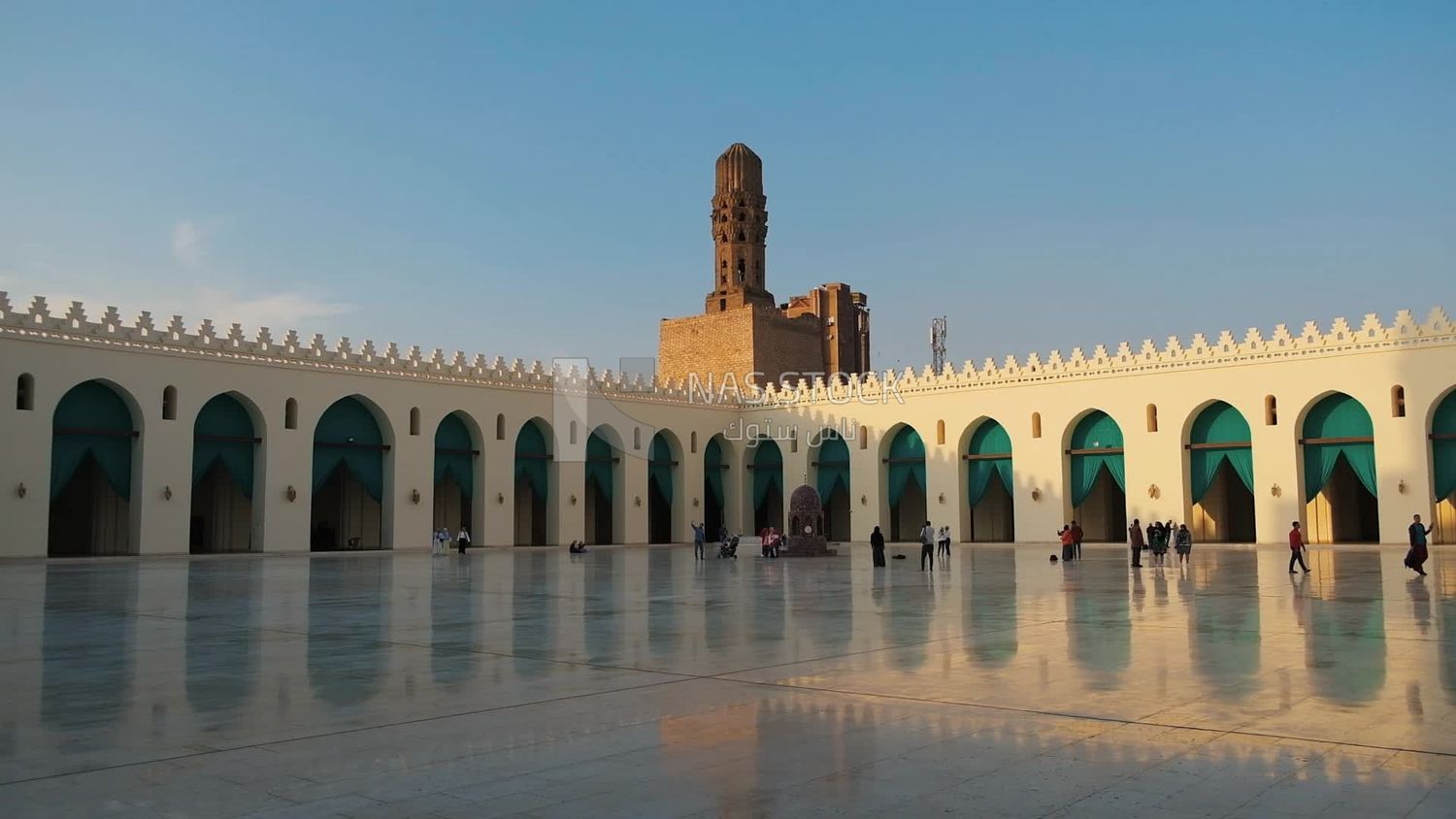People in Al-Hakim Mosque, by God&#39;s command, tourism in Egypt, tourists, famous mosques in Egypt