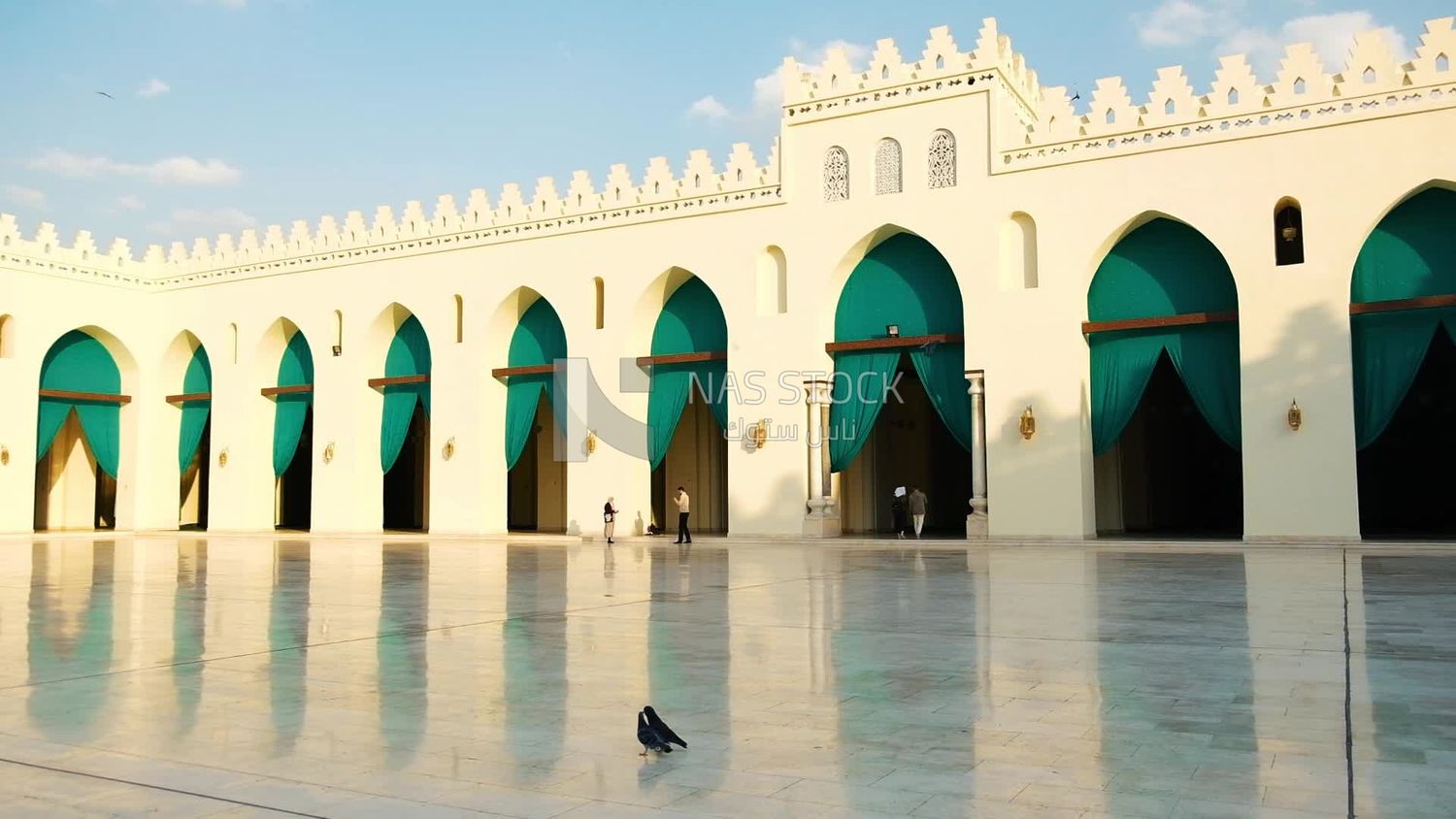 People in Al-Hakim Mosque, by God&#39;s command, tourism in Egypt, tourists, famous mosques in Egypt