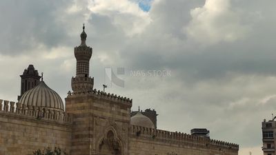 Domes and minaret of Al-Azhar Mosque in Cairo