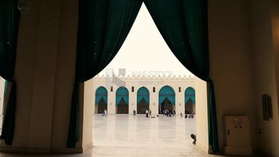 Tourist in Al-Hakim Mosque, by God&#39;s command, tourism in Egypt, tourists, famous mosques in Egypt