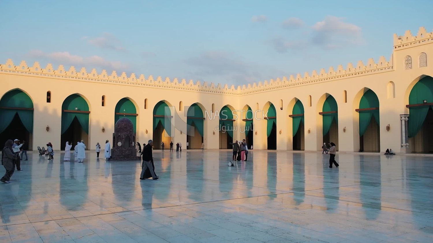 People in Al-Hakim Mosque, by God&#39;s command, tourism in Egypt, tourists, famous mosques in Egypt