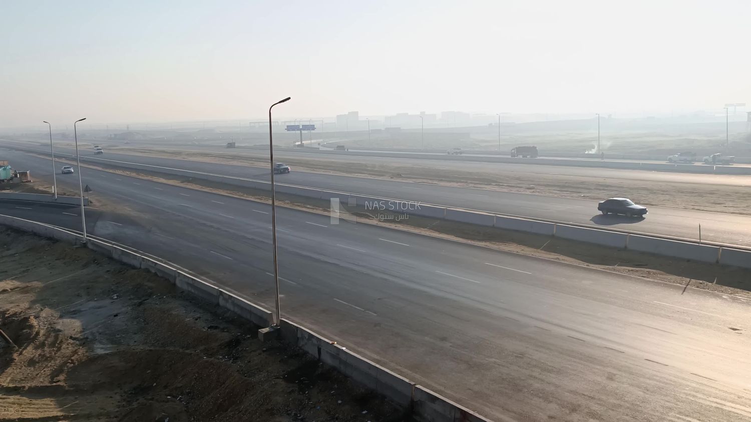 Video illustrating the Egyptian desert road