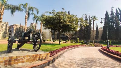 Artillery in abdeen palace, the entrance of abdeen palace
