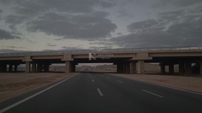 Stunning landscape video of the sky at sunset on the desert road in a magical view