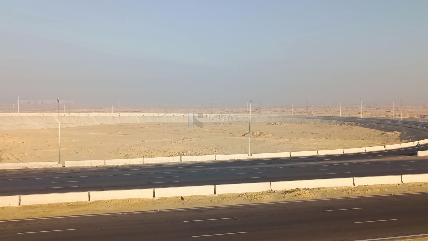 Video showing a gas truck driving on the Egyptian desert road