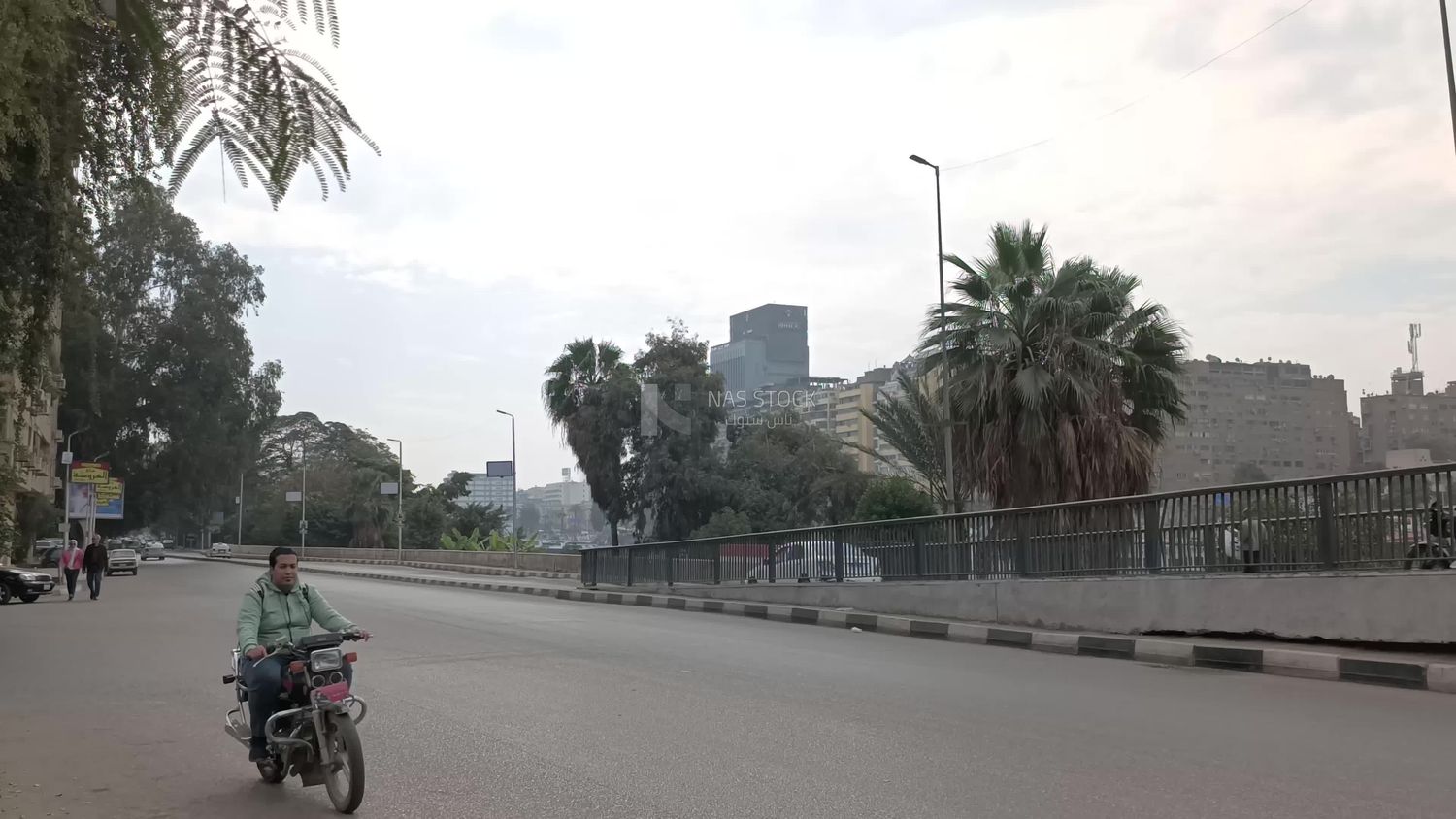 Video showing one of the quiet streets of Zamalek district in Cairo