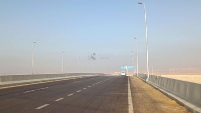Video showing one of the directions of the Egyptian desert road