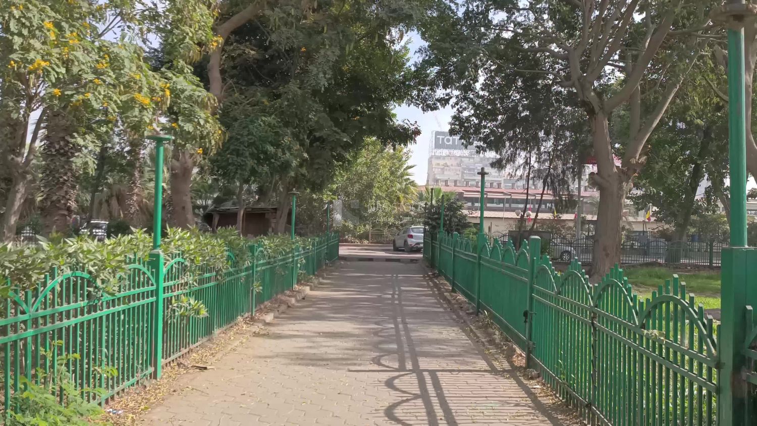 Video showing one of the public parks in Zamalek, Cairo