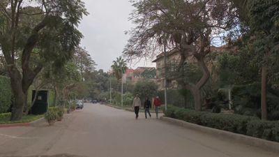 فيديو يوضح مجموعة من الشباب تسير فى احد شوارع المعادى