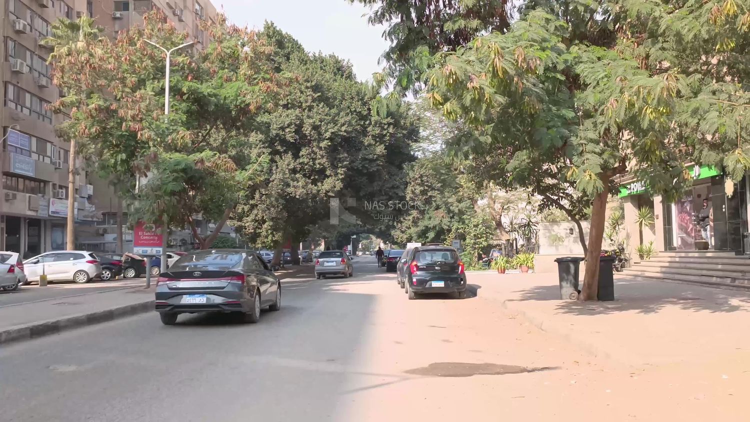 Video showing one of the wide streets of Cairo