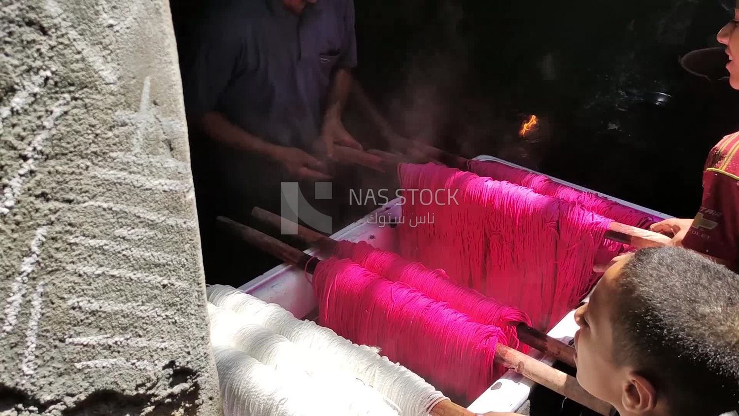 Dyeing workshop for yarns and fabrics
