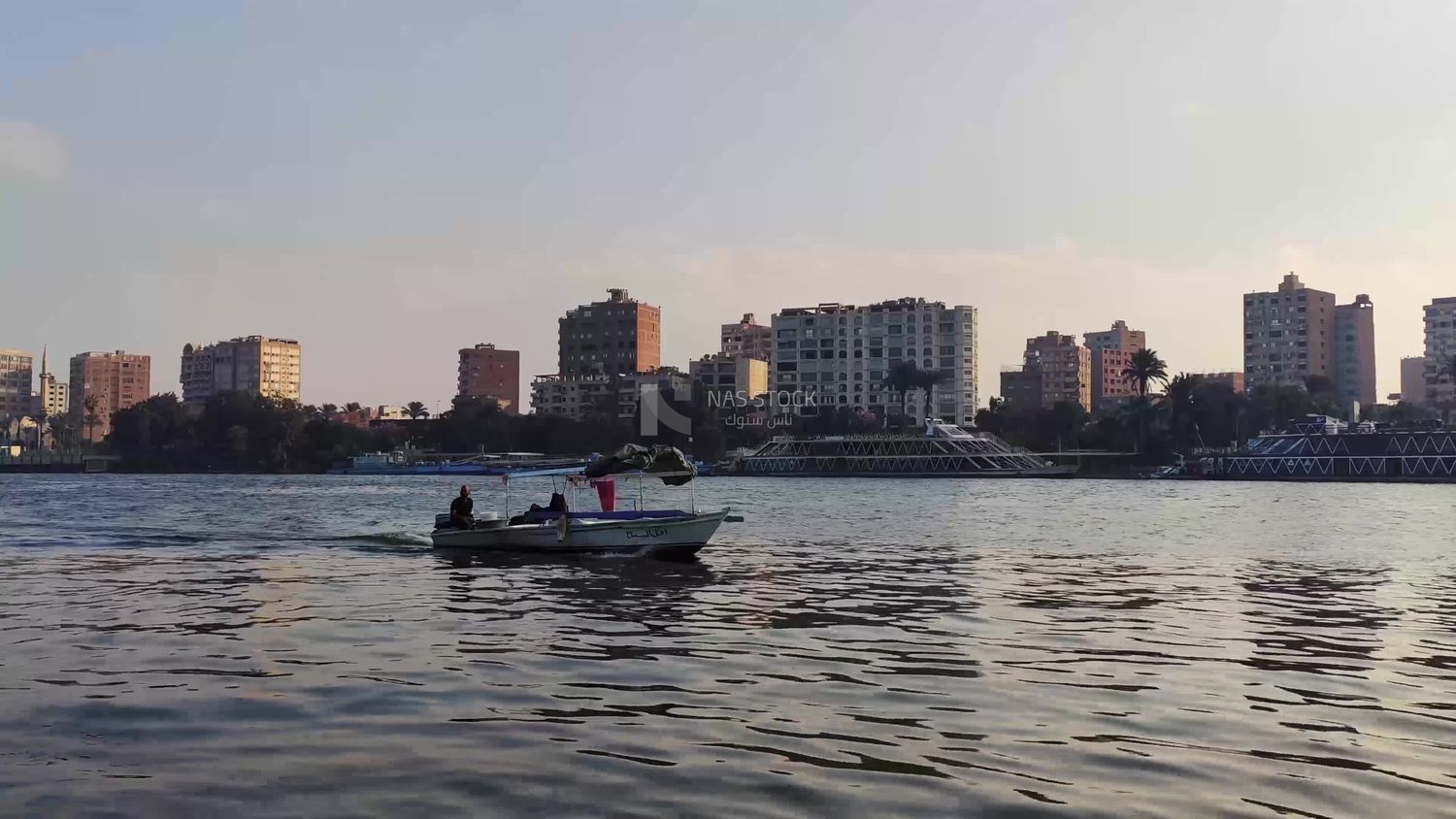 Nile felucca wandering in the Nile River