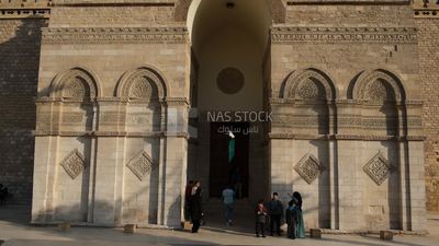 People in Al-Hakim Mosque, by God&#39;s command, tourism in Egypt, tourists, famous mosques in Egypt