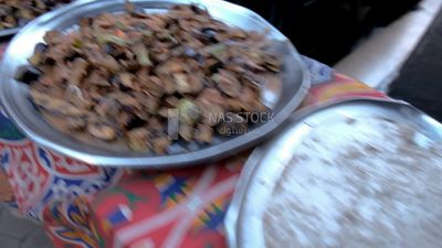 Street food cart, traditional breakfast, street food