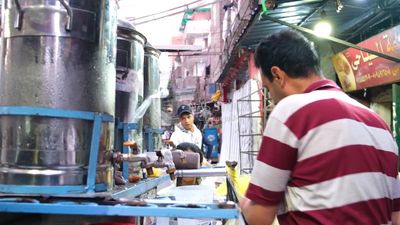 Man selling juice in the street, street, delicious drink, Ramadan Kareem
