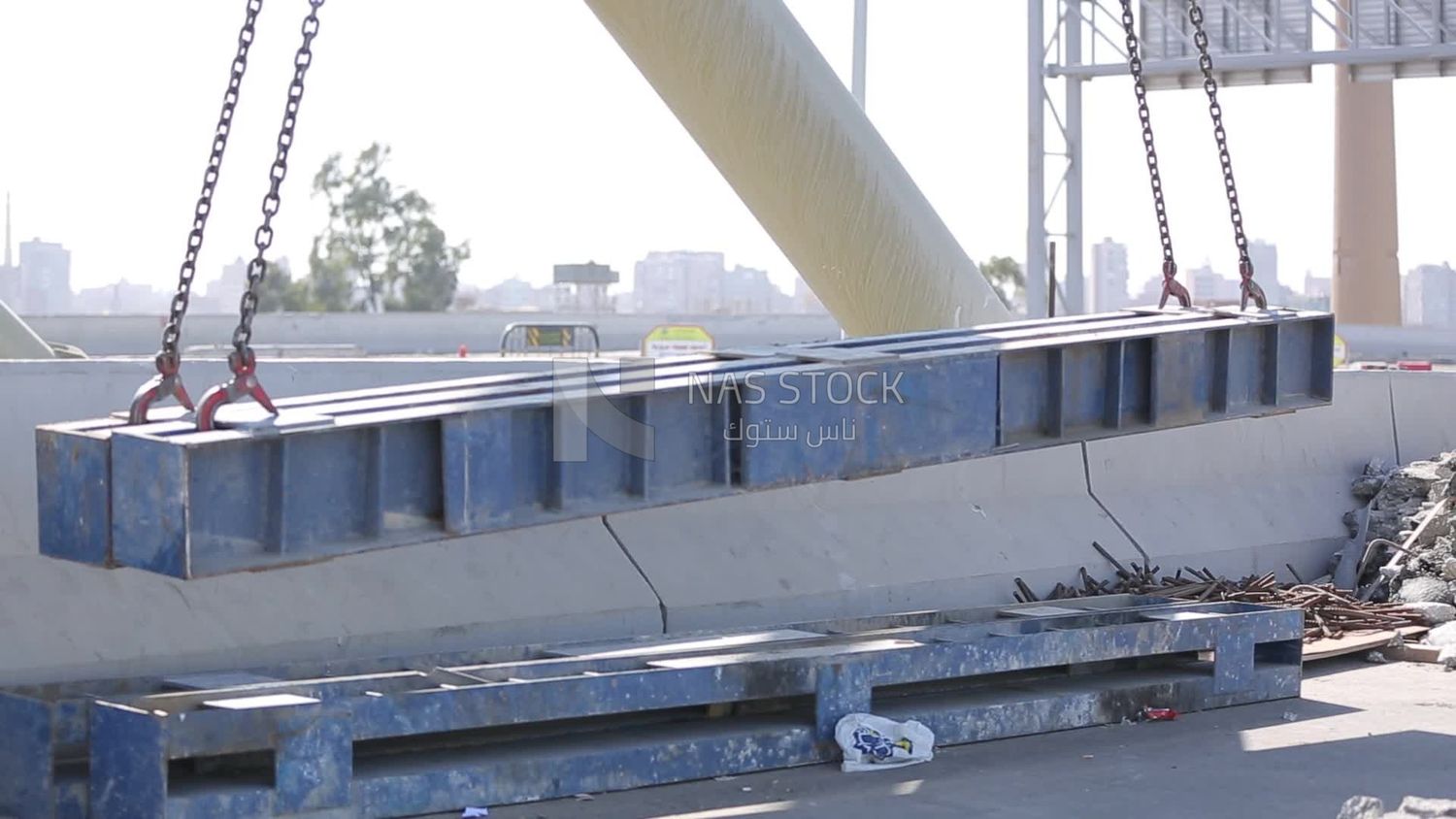 Machine that lifts steel at a construction site,  work, construction, engineering tools and equipment