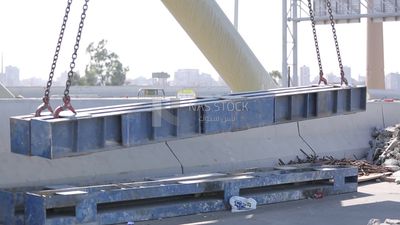 Machine that lifts steel at a construction site,  work, construction, engineering tools and equipment