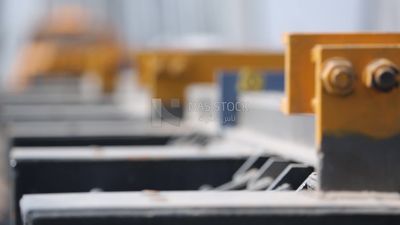 View of part of the bridge under construction, work, construction, engineering tools and equipment