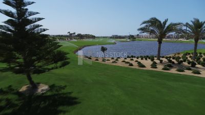 Drone video of the garden and pool at Marassi Hotel, North Coast