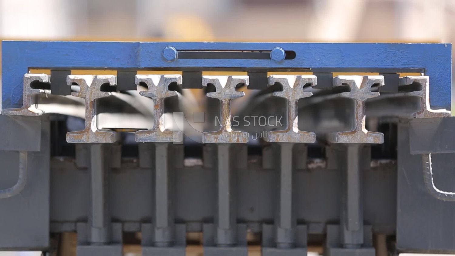 View of part of the bridge under construction, work, construction, engineering tools and equipment