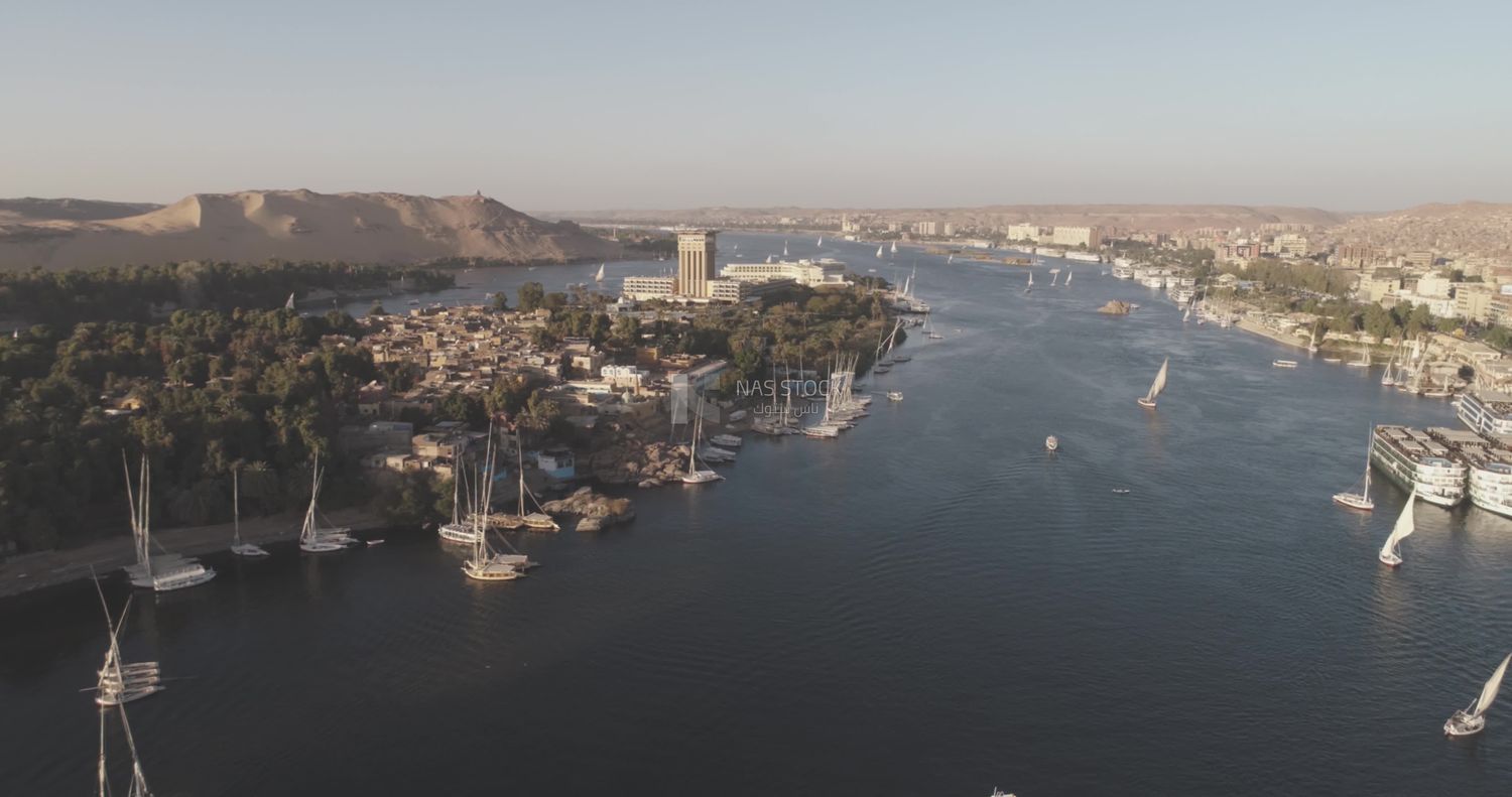 Drone footage of an island