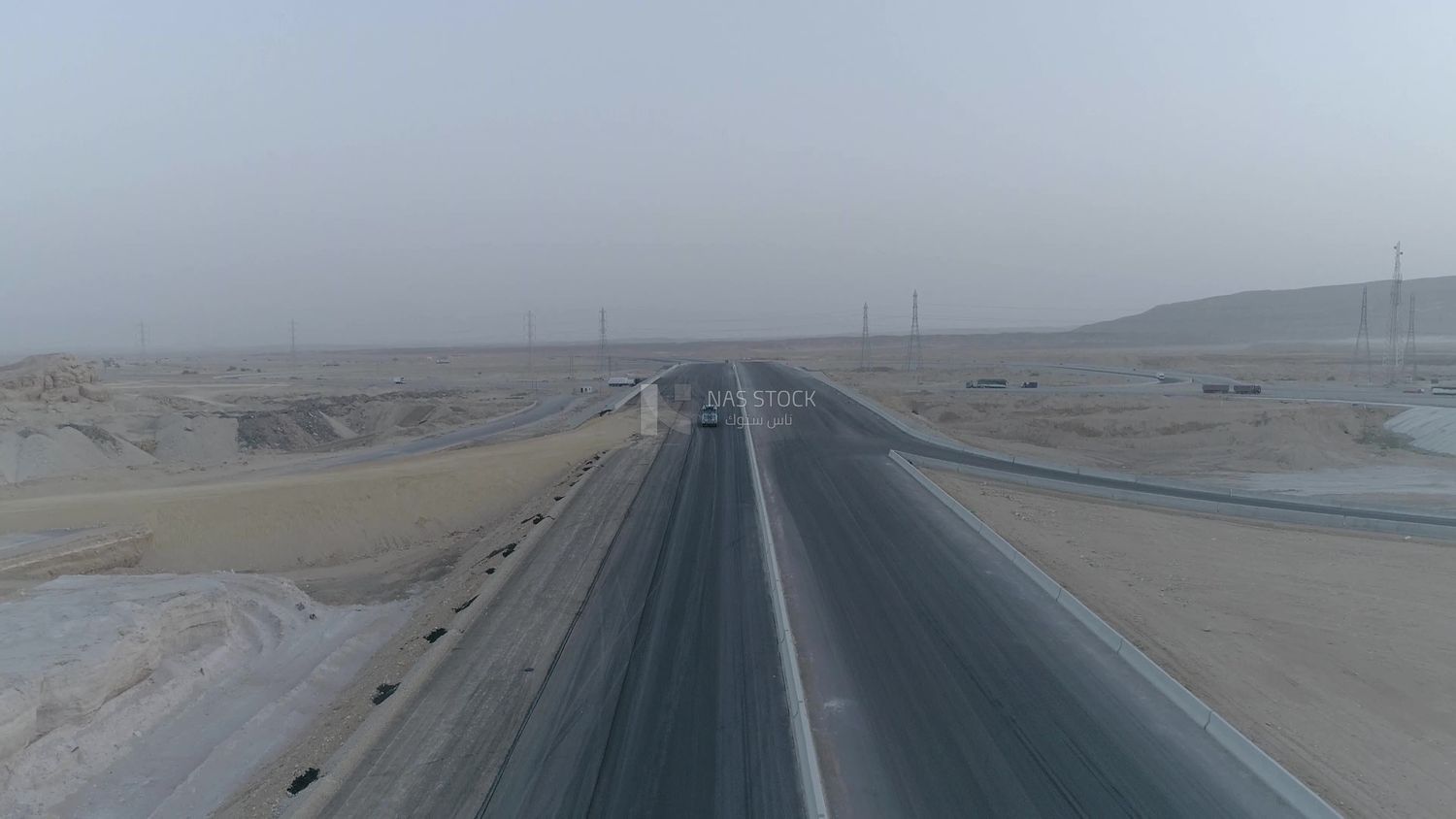 Drone video of Cairo Alexandria Desert Road