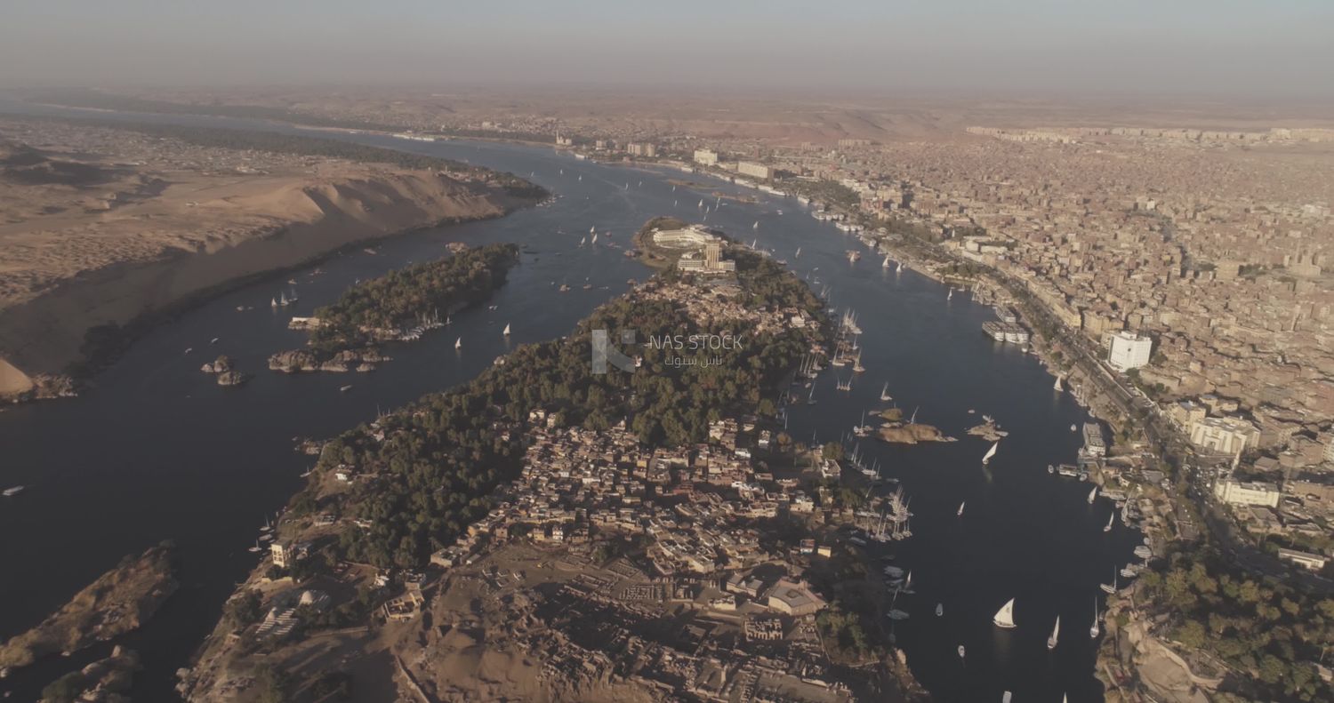 Drone footage of an island